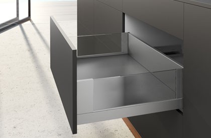 Боковина Хеттих короба AvanTech YOU Inlay, H187, NL600, цвет серебристый, левая