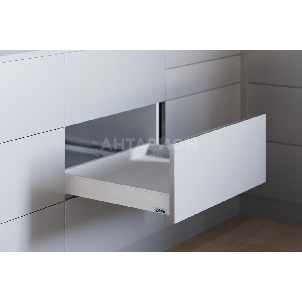 Комплект ящика Блюм LEGRABOX pure, cтандартный ящик BLUMOTION, высота N 500 белый шелк дух. шкаф