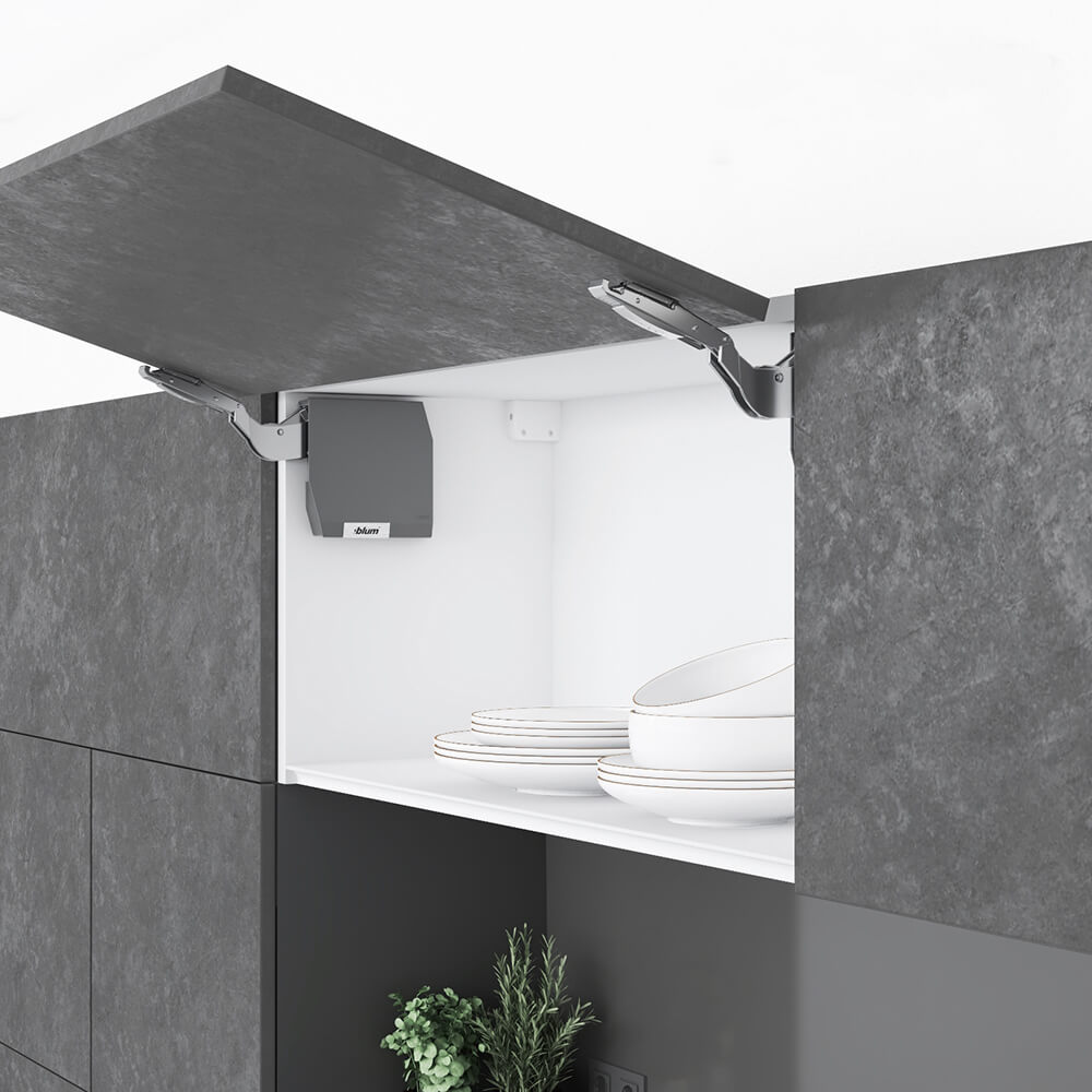 Комплект подъёмника Блюм AVENTOS HK-S, силовой механизм CE, BLUMOTION, серый ОРИОН