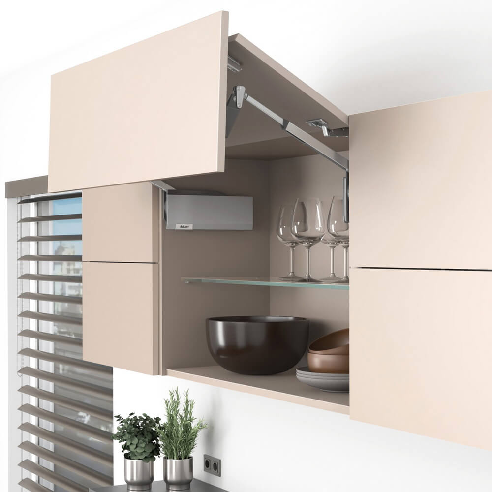 Комплект подъёмника Блюм AVENTOS HF top 25/32 серый