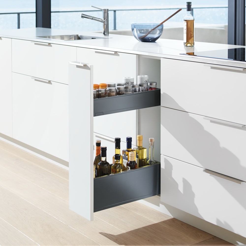 Комплект для шкафа Блюм LEGRABOX pure M + C, длина 550 мм, ширина до 250 мм, серый Орион