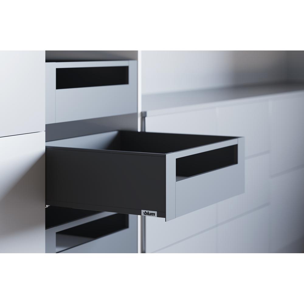 Комплект ящика Блюм LEGRABOX pure, внутренний ящик с релингом TIP-ON BLUMOTION высота C, 350 мм, серый ОРИОН
