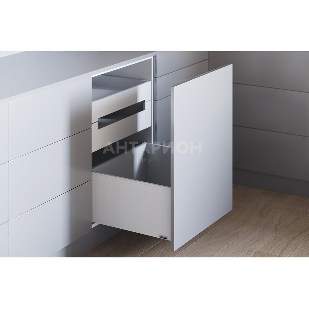 Комплект ящика Блюм LEGRABOX pure, cтандартный ящик BLUMOTION, высота F 550 белый шелк 70 кг