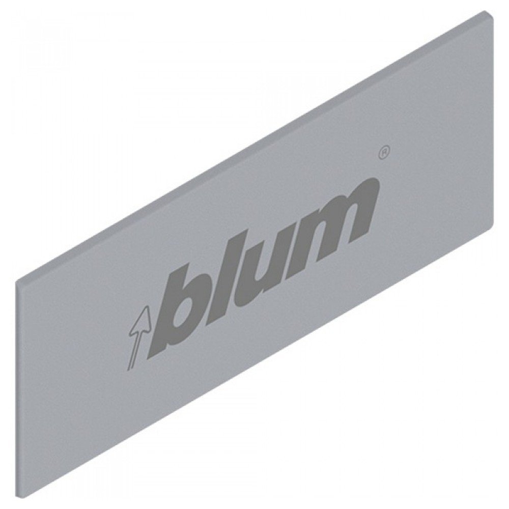 Заглушка Блюм TANDEMBOX, прямоугольная, симметрич., с надписью (blum), Светло-серый