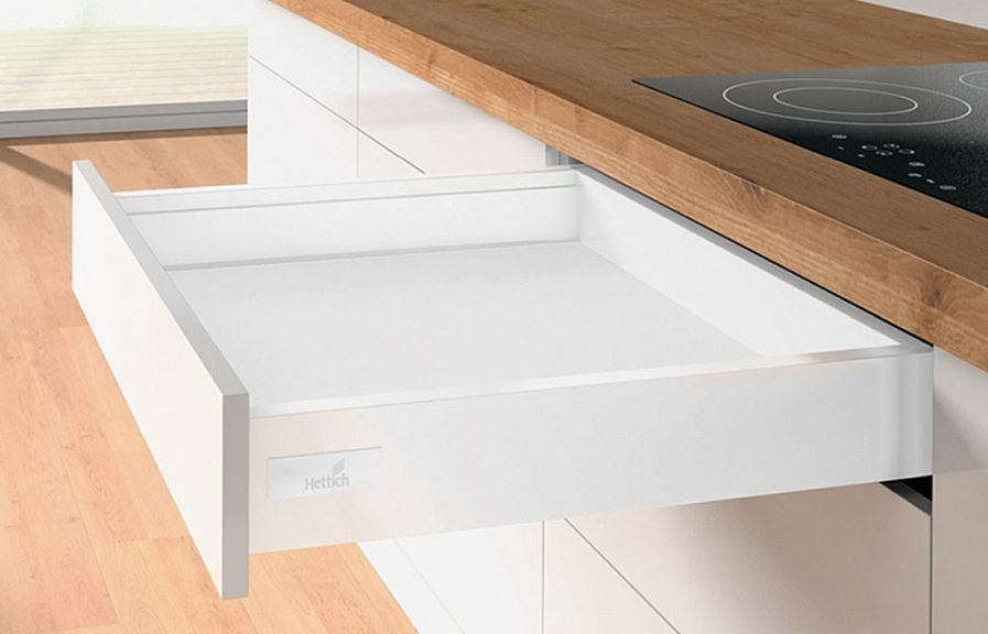 Комплект Хеттих ящика InnoTech Atira, полное выдвижение, H54, NL470, Push to open, белый, арт