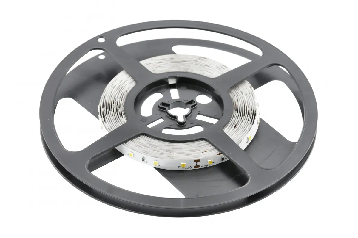 GTV ЛЕНТА СВЕТОДИОДНАЯ FLASH 2835, 300 LED, 24V, IP20, 48W, 8MM, 5M, 2 ПРОВОДА, ЦВЕТ НЕЙТРАЛЬНЫЙ БЕЛЫЙ