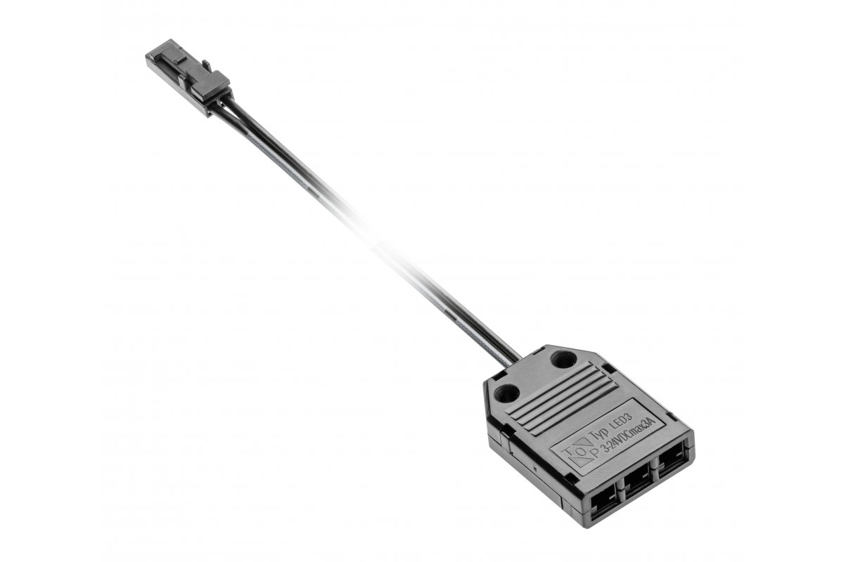 GTV ДИСТРИБЬЮТОР 3 MINI AMP - 1 MINI AMP, ПРОВОД 2M, ЦВЕТ ЧЁРНЫЙ