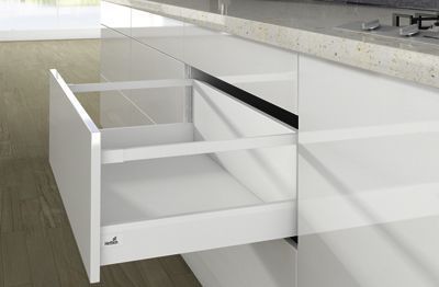 Комплект короба arcitech с рел ингом, с соед.зад.стенки, nl300, h250/94, цвет белый 9149390 Hettich