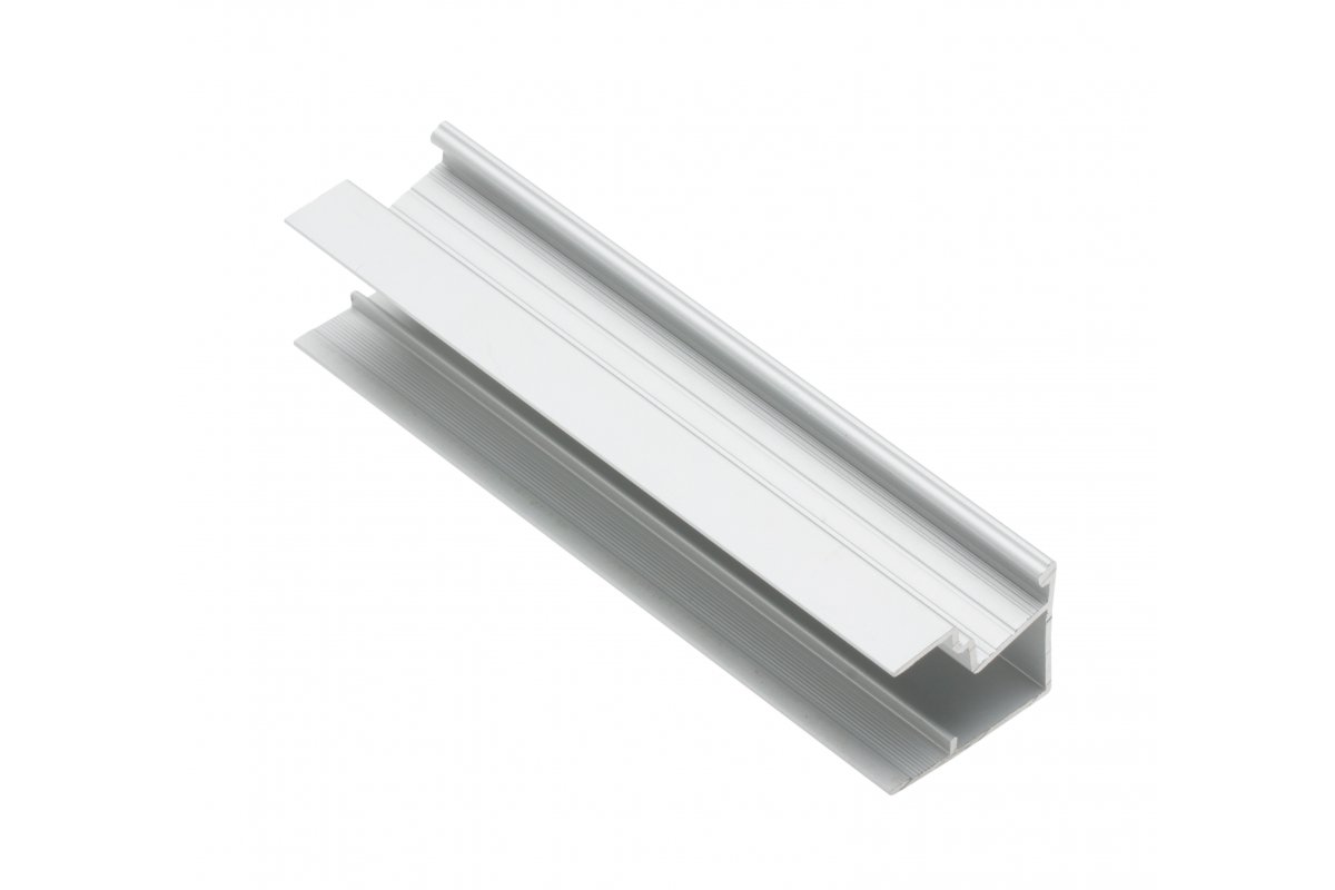 GTV АЛЮМИНИЕВЫЙ ПРОФИЛЬ GLAX MINI ТОРЦЕВОЙ ОДНОСТОРОННИЙ LED, ДСП 18MM, 3М, ЦВЕТ СЕРЕБРО