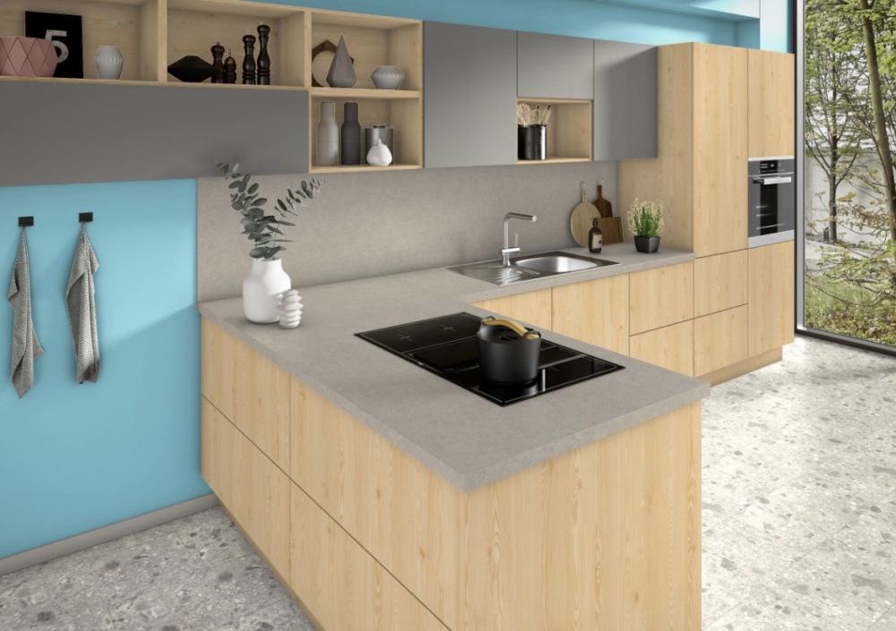 Пристеночный бортик Камень Пьетра Фанано светло-серый F230 ST75 4100×25×25 мм Egger