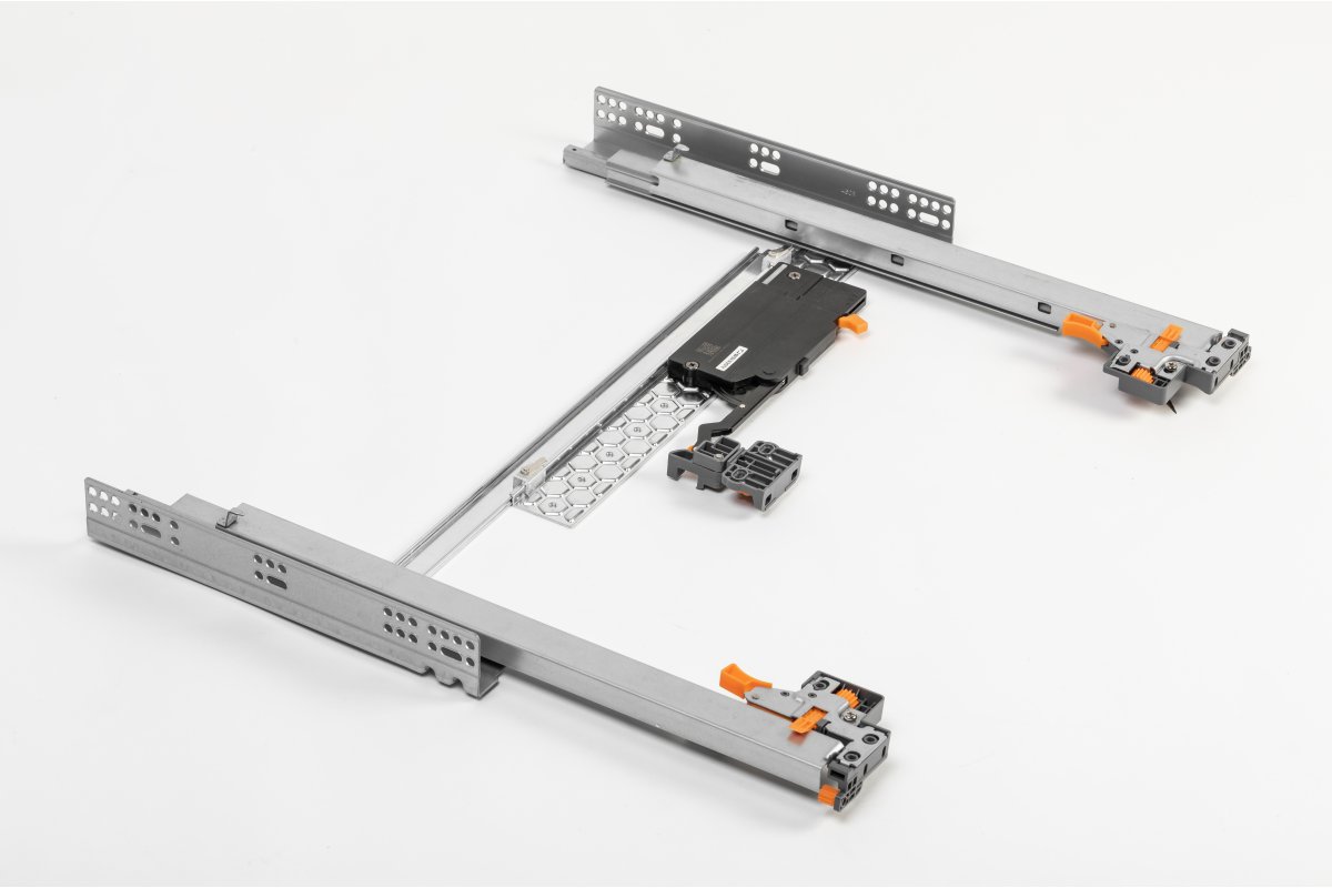 GTV SOFT MOVE НАПРАВЛЯЮЩАЯ MODERN SLIDE PRO, ПОЛНОГО ВЫДВИЖЕНИЯ 2 В 1, РЕГУЛИРОВКА 3D, СИНХРОНИЗАЦИЯ, СКРЫТОГО МОНТАЖА L-450MM