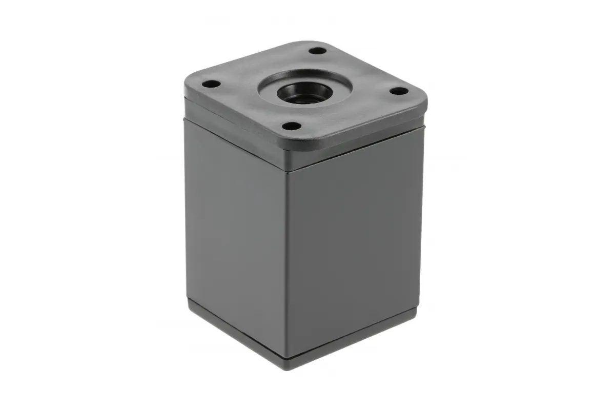 GTV НОЖКА МЕБЕЛЬНАЯ КВАДРАТНАЯ DAKP-27, H=60MM, ЦВЕТ ЧЁРНЫЙ