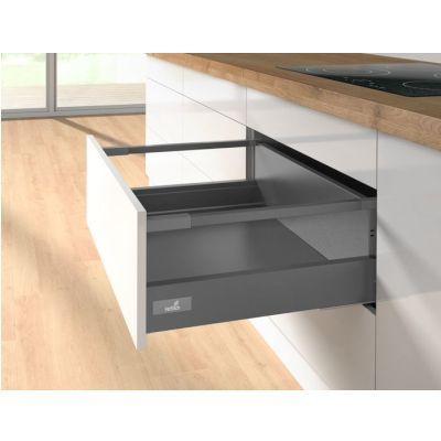 Комплект короба innotech atira полного выдв. с silent system, h176, nl260, релинги, антрацит 9234553 Hettich