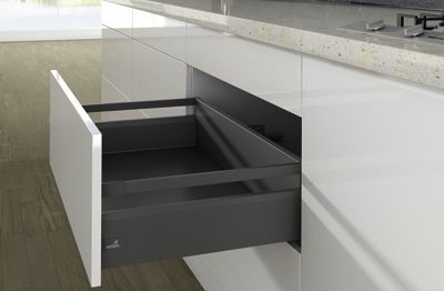Комплект короба arcitech с рел ингом, с соед.зад.стенки, nl300, h186/126, цвет антрацит 9150560 Hettich