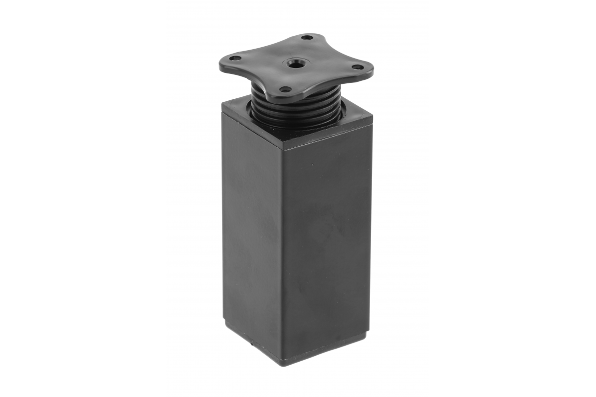 GTV НОЖКА МЕБЕЛЬНАЯ КВАДРАТНАЯ DAKP-27, H=100MM, ЦВЕТ ЧЁРНЫЙ