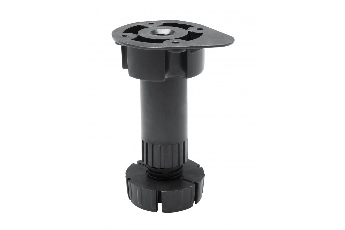 GTV НОЖКА МЕБЕЛЬНАЯ DP-100, H=100MM, ЦВЕТ ЧЕРНЫЙ, ПЛАСТИК