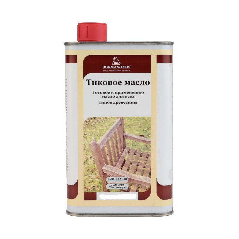 Масло тиковое (тара 1л), цв. 12055 (темный орех) Borma Wachs