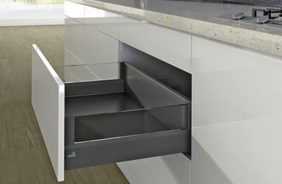 Комплект короба arcitech с des ignside, с соед.зад.стенки, nl650, h186/94, цвет антрацит 9150553 Hettich