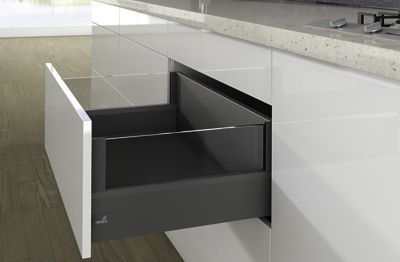 Комплект короба arcitech с des ignside, с соед.зад.стенки, nl500, h250/126, цвет антрацит 9150868 Hettich