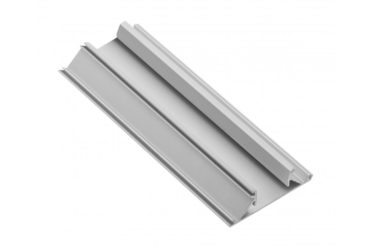 GTV АЛЮМИНИЕВЫЙ ПРОФИЛЬ GLAX ТОРЦЕВОЙ ДВУХСТОРОННИЙ LED, ДСП 16MM, 3М, ЦВЕТ СЕРЕБРО