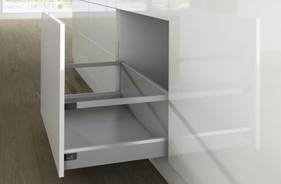 Комплект короба arcitech с рел ингом, с соед.зад.стенки, nl400, h282/94, цвет серебристый 9150751 Hettich