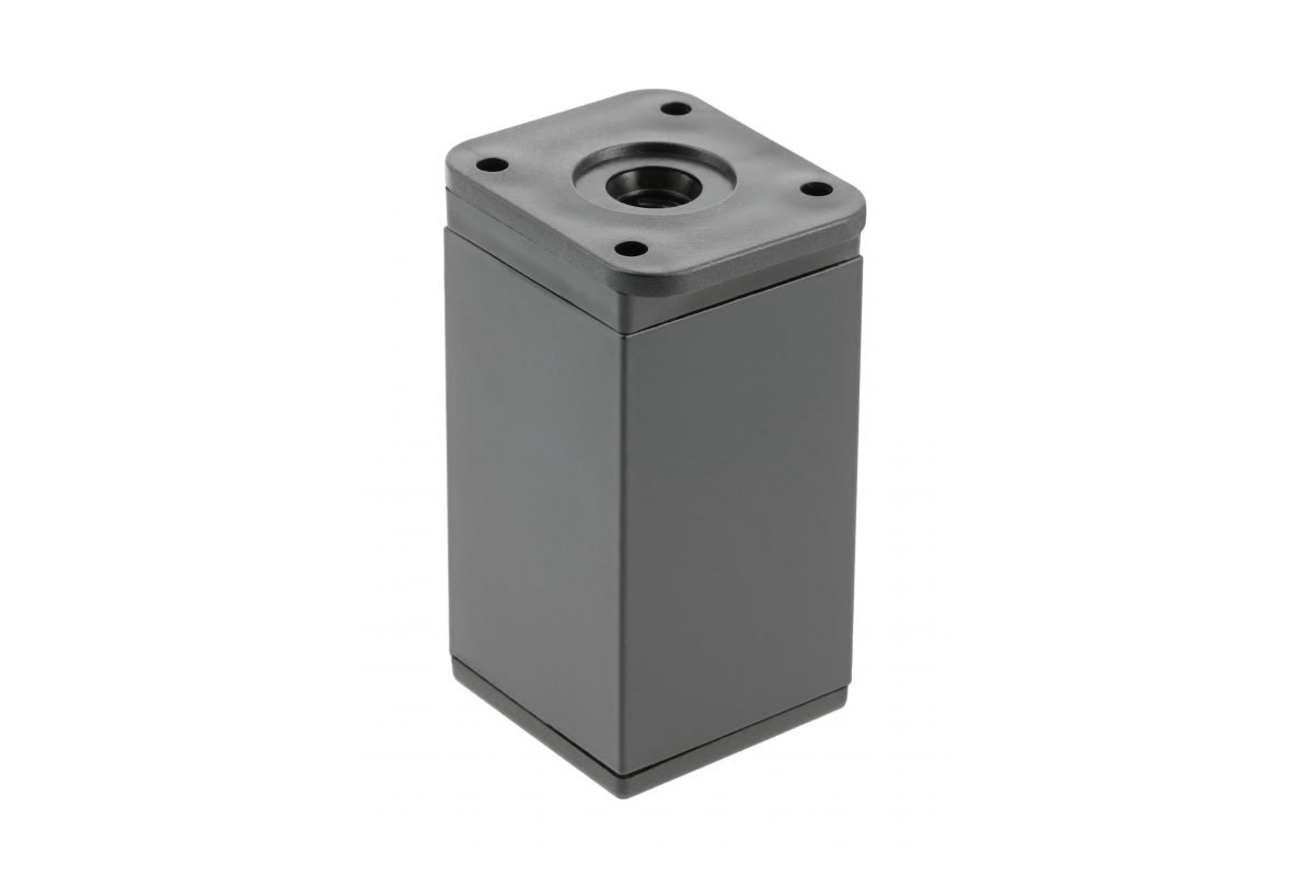 GTV НОЖКА МЕБЕЛЬНАЯ КВАДРАТНАЯ DAKP-27, H=80MM, ЦВЕТ ЧЁРНЫЙ