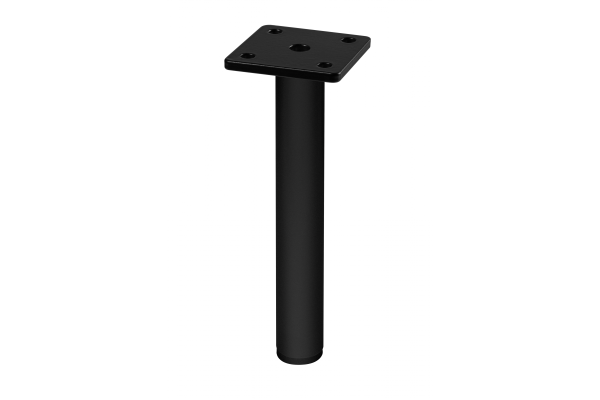 GTV НОЖКА МЕБЕЛЬНАЯ RONDA SIMPLE H=180MM, ЦВЕТ ЧЕРНЫЙ МАТОВЫЙ