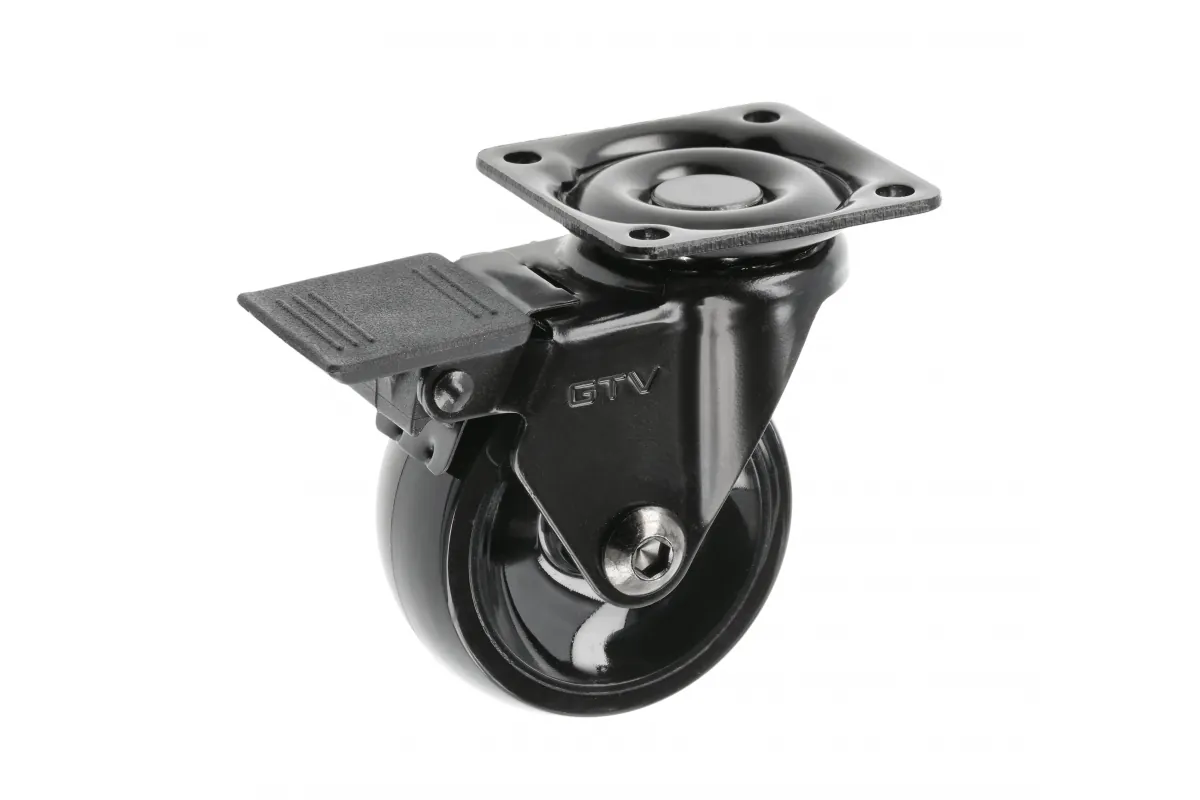 GTV МЕБЕЛЬНОЕ КОЛЁСИКО CALIBRO, С ТОРМОЗОМ D-50MM, ЦВЕТ ЧЕРНЫЙ