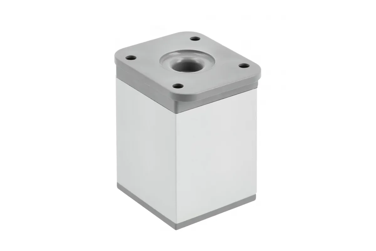 GTV НОЖКА МЕБЕЛЬНАЯ КВАДРАТНАЯ DAKP-27, H=60MM, ЦВЕТ АЛЮМИНИЙ