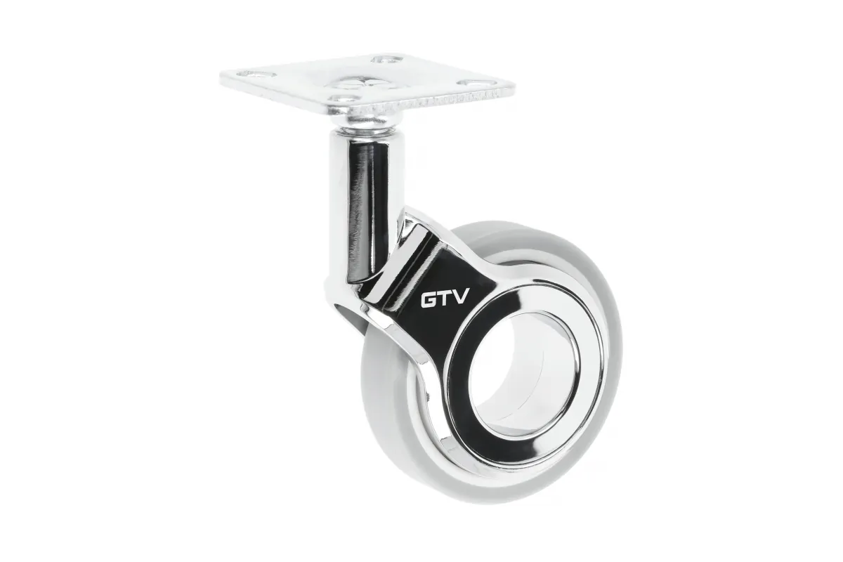 GTV МЕБЕЛЬНОЕ КОЛЁСИКО GIRA, БЕЗ ТОРМОЗА D-60MM, ЦВЕТ СЕРЫЙ МАТОВЫЙ