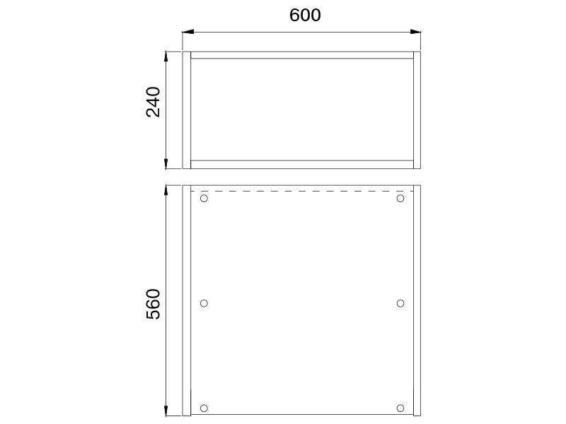 Корпус надстройка 60×56×24 глубокий