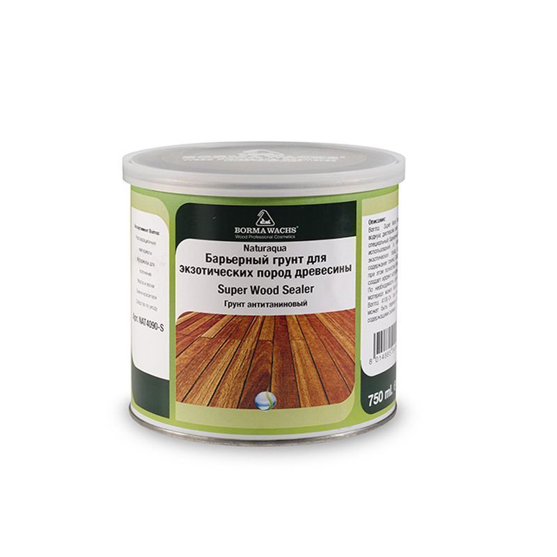 Покрытие для маслянистых пород древесины Super Wood sealer (750 мл) Borma Wachs NAT4090-S
