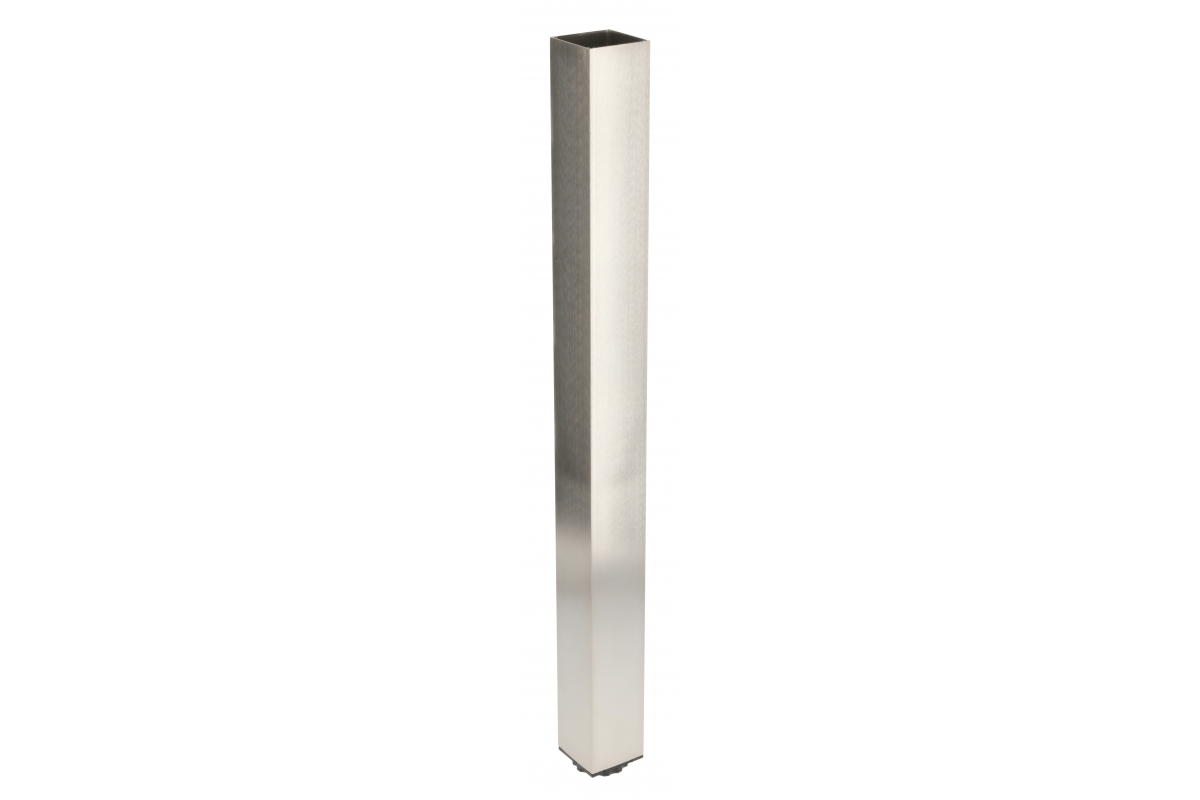 GTV ОПОРА КВАДРАТНАЯ АЛЮМИНИЕВАЯ 60×60×710MM, ЦВЕТ ШЛИФОВАННАЯ СТАЛЬ