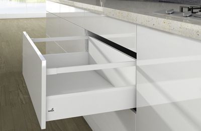 Комплект короба arcitech с рел ингом, с соед.зад.стенки, nl300, h250/126, цвет белый 9149398 Hettich