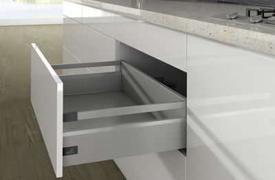 Комплект короба arcitech с рел ингом, с соед.зад.стенки, nl300, h186/126, цвет серебристый 9150934 Hettich
