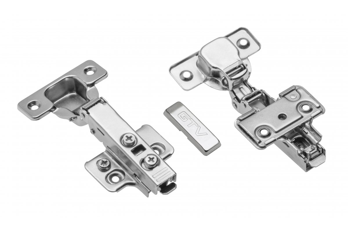 GTV ПЕТЛЯ НАКЛАДНАЯ SOLID, ВСТРОЕННЫЙ ДОВОДЧИК, С ЕВРОВИНТОМ, 3D РЕГУЛИРОВКА